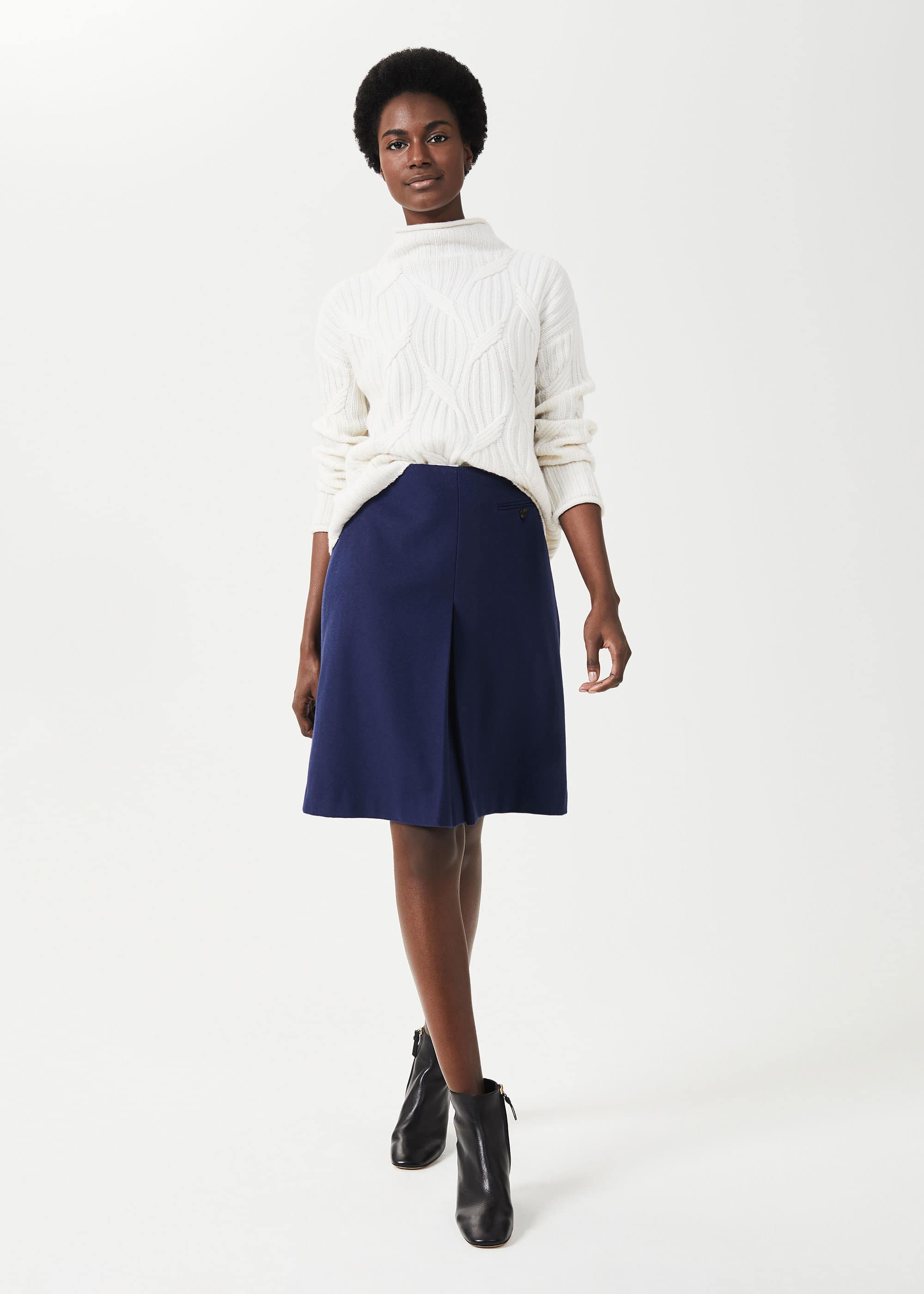 Hobbs Women Allegra Wool Cashmere A Line Skirt