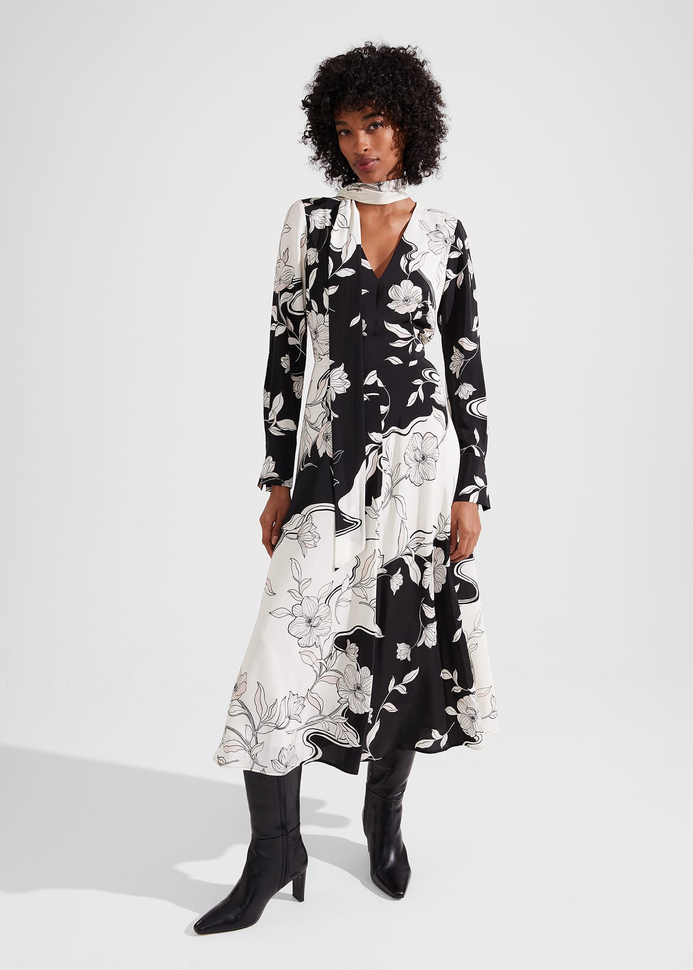 Hobbs Women's Isadora Silk Dress - Buttercream Mul