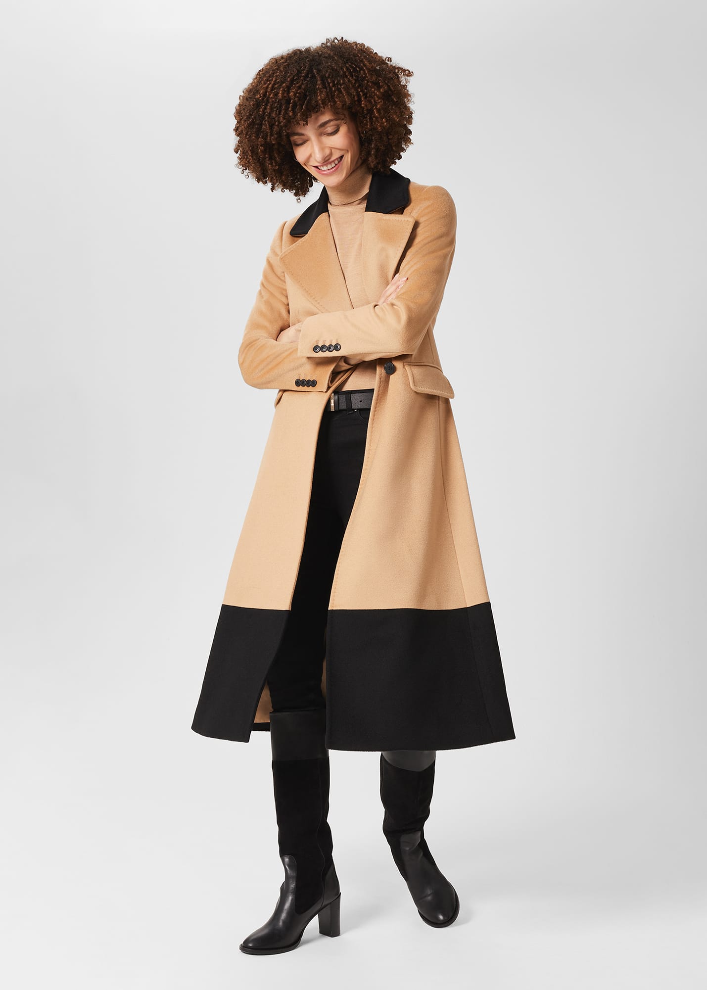 Hobbs Women's Jacqueline Coat - Camel Black