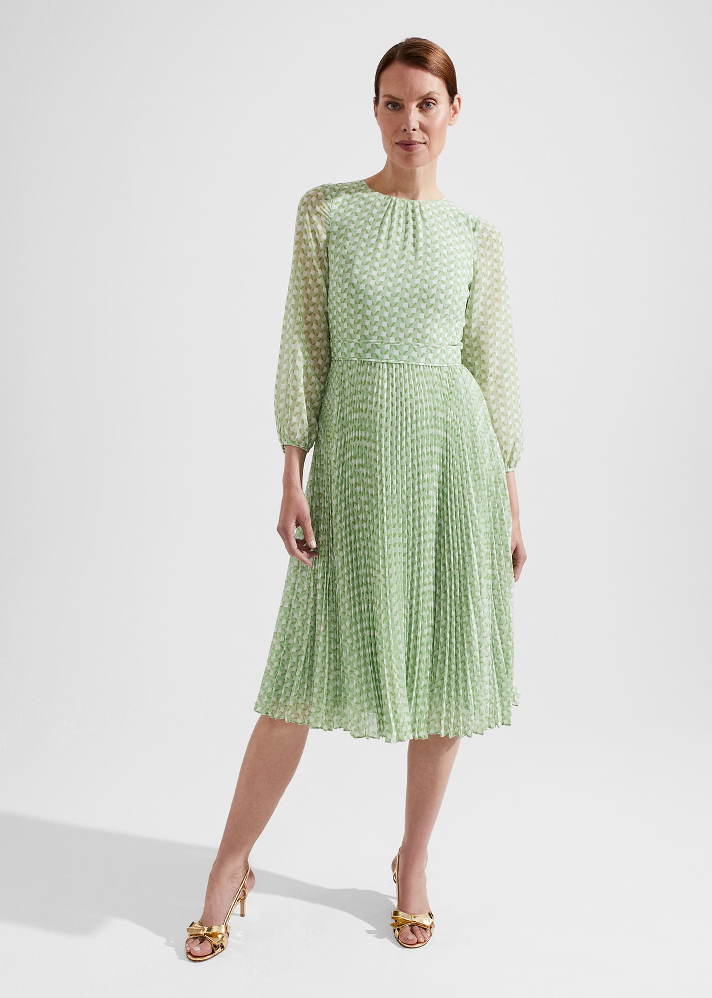 Hobbs Women's Petite Salma Dress - Green Multi
