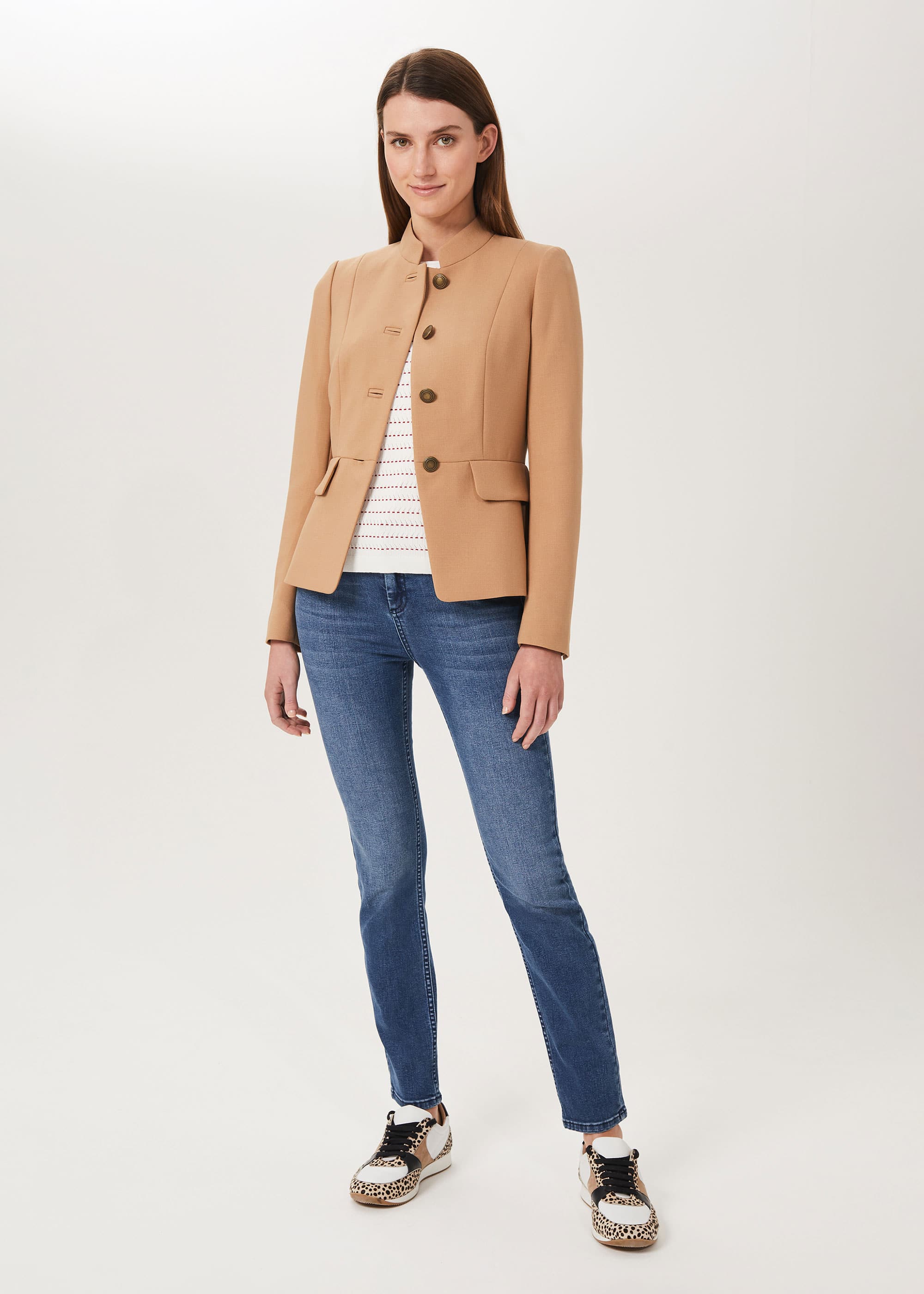 Hobbs Women Angelica Wool Blend Military Jacket