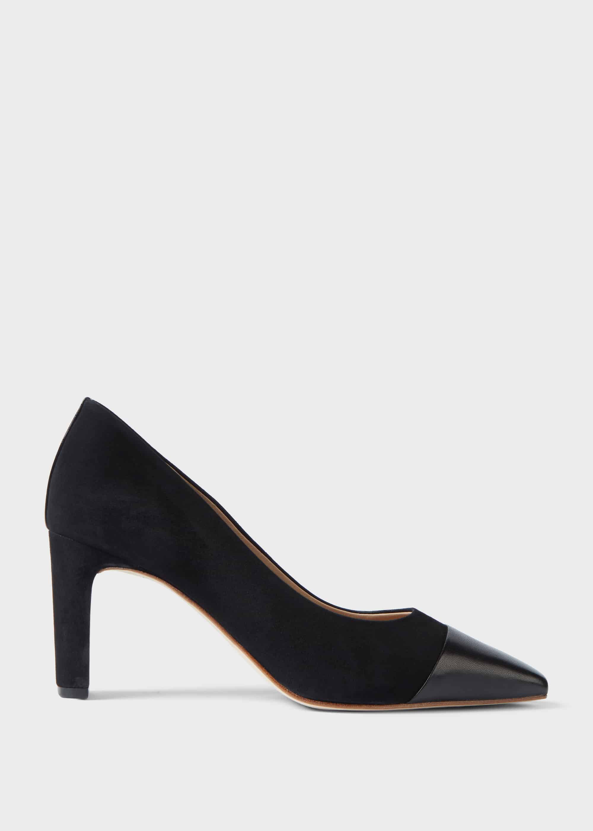Hobbs Women Christina Suede Bock Heel Court Shoes