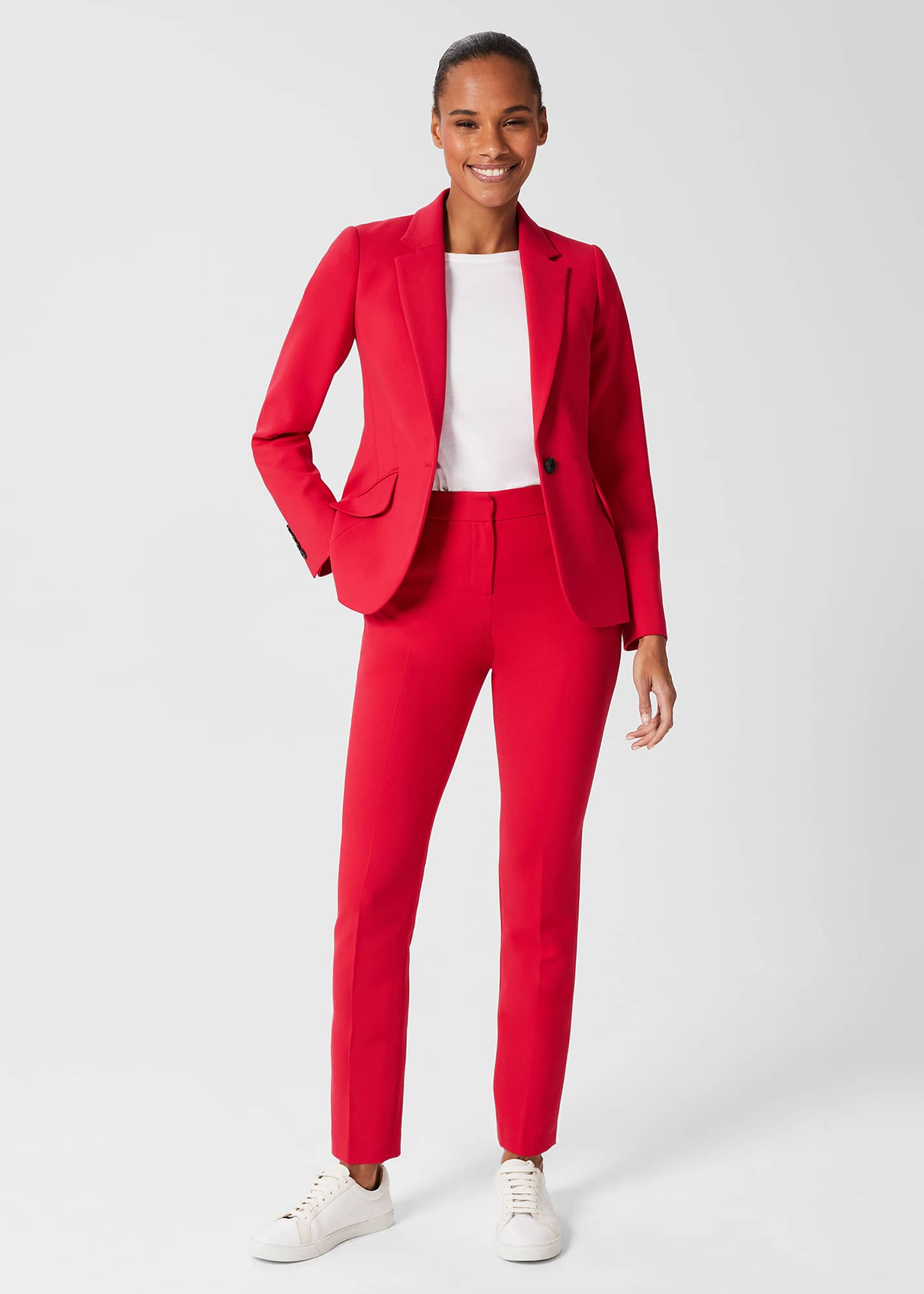 Hobbs Women's Suki Slim Trousers - Hot Magenta