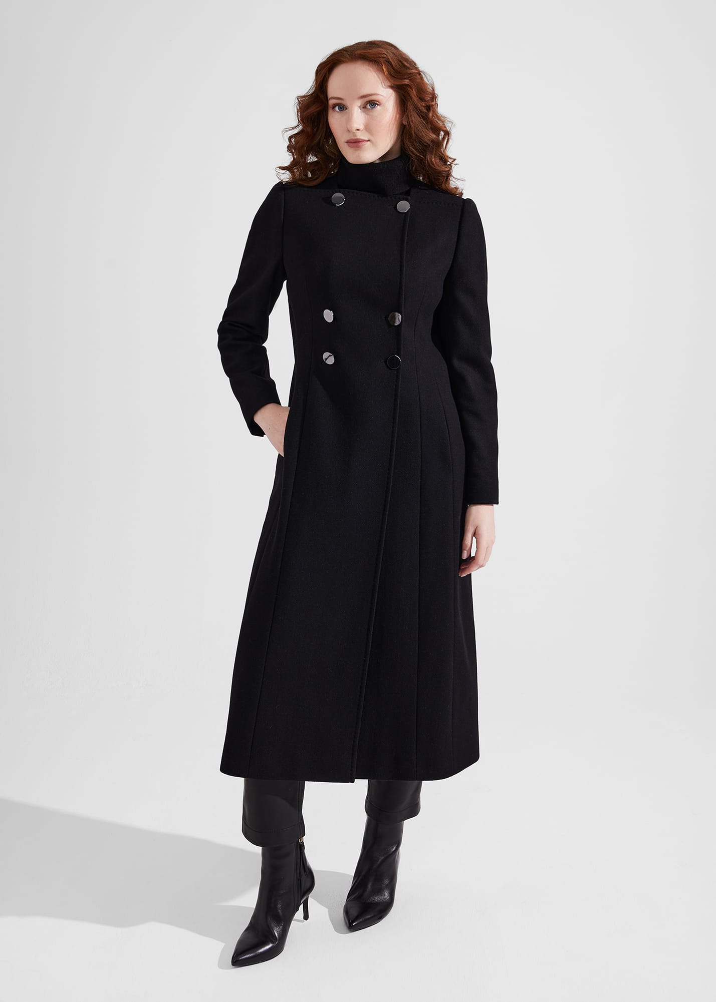 Hobbs Women's Lalena Wool Blend Coat - Black