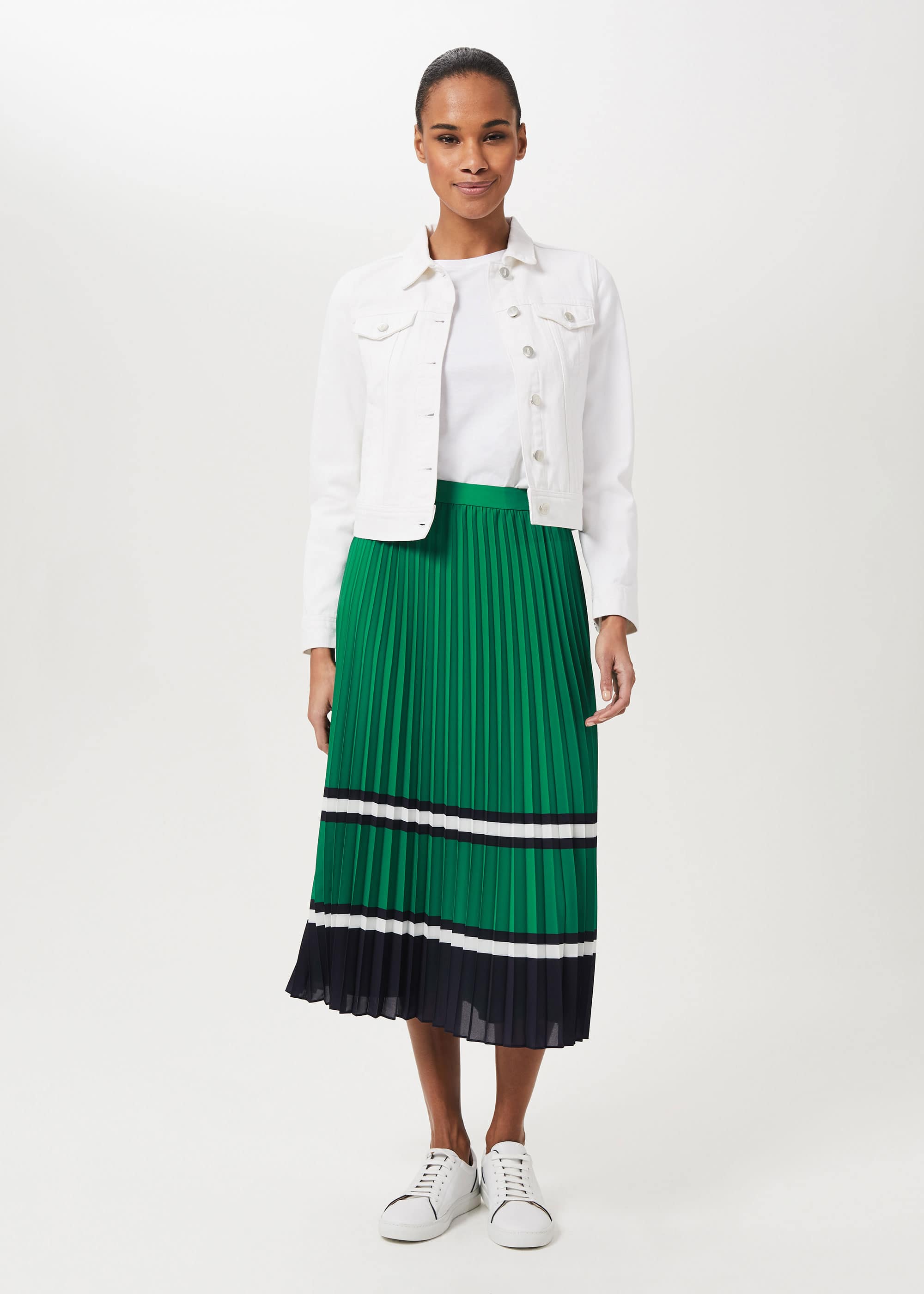 Hobbs Women Bess Pleated Midi Skirt