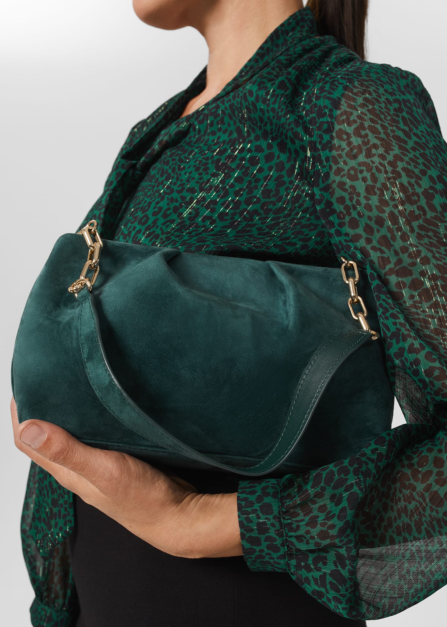 Hobbs Women's Clifton Clutch Bag - Evergreen